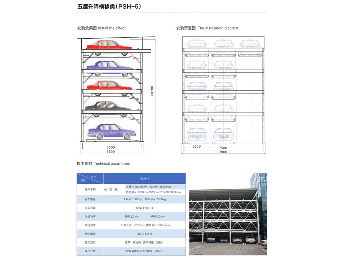 五層升降橫移類（PSH-5）